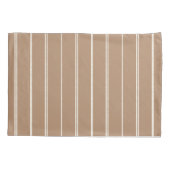 Boho-Warm-Neutral-Gestreiftes Muster Minimalistisc Kissenbezug (Rückseite)
