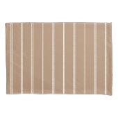 Boho-Warm-Neutral-Gestreiftes Muster Minimalistisc Kissenbezug (Vorderseite)
