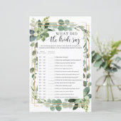 Boho Was hat die Braut gesagt Spiel erfolgreich (Stehend Vorderseite)