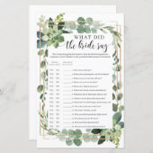 Boho Was hat die Braut gesagt Spiel erfolgreich (Vorne/Hinten)