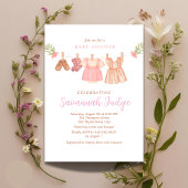 Boho Wäscheleine hellrosa Einladung