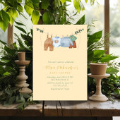 Boho Wäscheleine Pasta Aquarell Babydusche Einladung