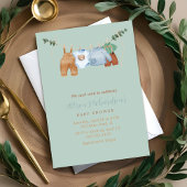 Boho Wäscheleine Pasta Aquarell Babydusche Einladung