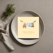 Boho Wäscheleine Pasta Aquarell Babydusche Serviette