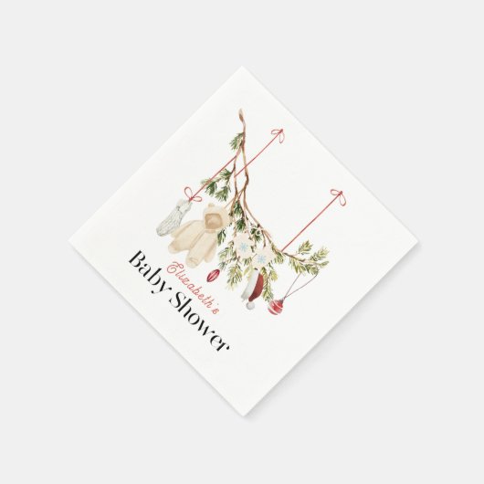Boho Wäscheschuhe Babydusche Serviette (Ecke)