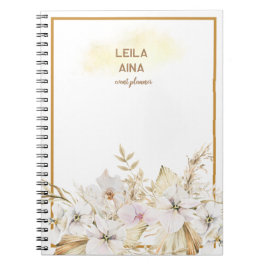 Boho Wassercolor Floral Island Notizblock