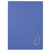 Boho wassercolor monogramm Letter D Klemmbrett (Rückseite)