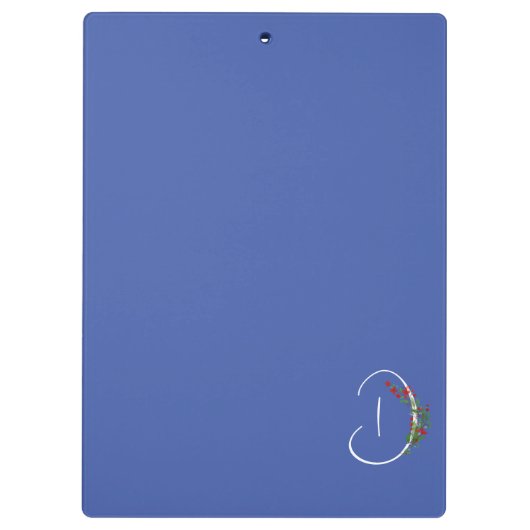 Boho wassercolor monogramm Letter D Klemmbrett (Rückseite)