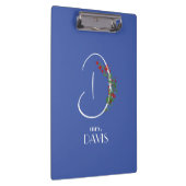 Boho wassercolor monogramm Letter D Klemmbrett (Rechts)