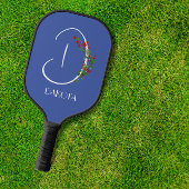 Boho wassercolor monogramm Letter D Pickleball Schläger