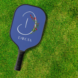 Boho wassercolor monogramm Letter D Pickleball Schläger