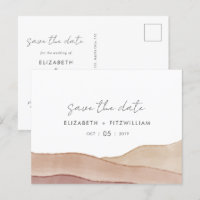Boho Wasserfarbe Abstrakte Hochzeit Save the Date