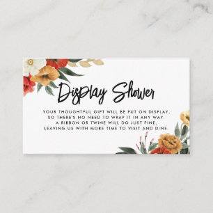 Boho Wasserfarbe Anemone Botanische Display-Dusche Begleitkarte