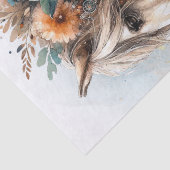 Boho Wasserfarbe Blumenzauber Pferdegewebe Papier (Detail)