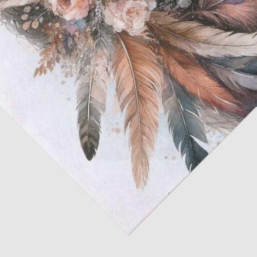 Boho Wasserfarbe Blumenzauber Pferdegewebe Papier (Detail)