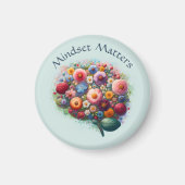 Boho Wasserfarbe Blumenzettel Magnet (Vorne)