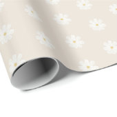 Boho-Wasserfarbe-Daisy-Geschenkpapier Geschenkpapier (Rolleneckpunkt)