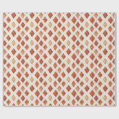 Boho-Wasserfarbe-Diamantmuster-Weihnachten Geschenkpapier (Flach)