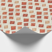 Boho-Wasserfarbe-Diamantmuster-Weihnachten Geschenkpapier (Ecke)