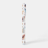 Boho-Wasserfarbe-Feder-Blumenmuster Personalized iPhone 16 Hülle (Rechte Seite)