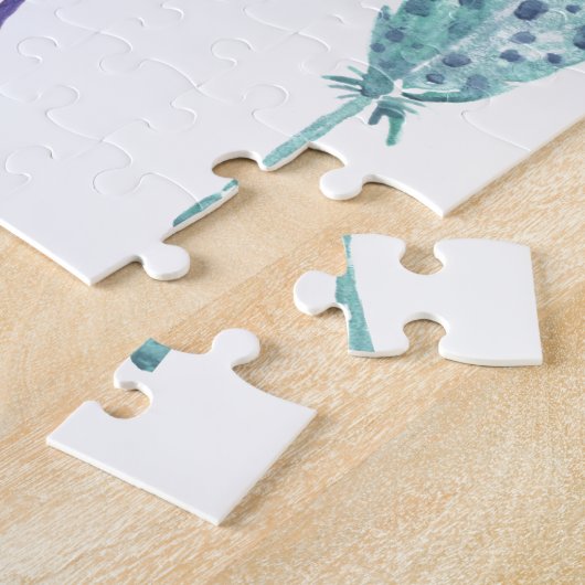 Boho Wasserfarbe-Feder-Trio Puzzle (Seite)