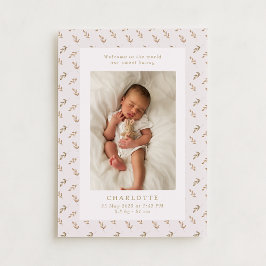 Boho Wasserfarbe | Geburtsankündigungskarte Einladung