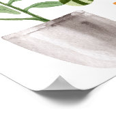 Boho Wasserfarbe gegossene Häuser Bridal Brunch Poster (Ecke)