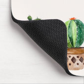 Boho Wasserfarbe gepotted Cactus & Succulents Cust Mousepad (Ecke)