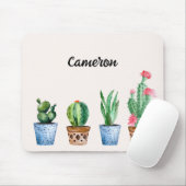 Boho Wasserfarbe gepotted Cactus & Succulents Cust Mousepad (Mit Mouse)