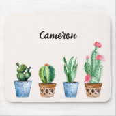 Boho Wasserfarbe gepotted Cactus & Succulents Cust Mousepad (Vorne)