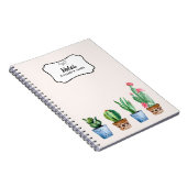 Boho Wasserfarbe gepotted Cactus & Succulents Cust Notizblock (Rechte Seite)