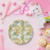 Boho Wasserfarbe getrocknete Palm Blätter Muster t Pappteller (Party)