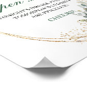 Boho-Wasserfarbe-Grünpflanzen-Open-Bar-8x10-Schild Poster (Ecke)
