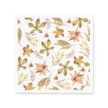 Boho Wasserfarbe Herbst Botanisches Muster Party