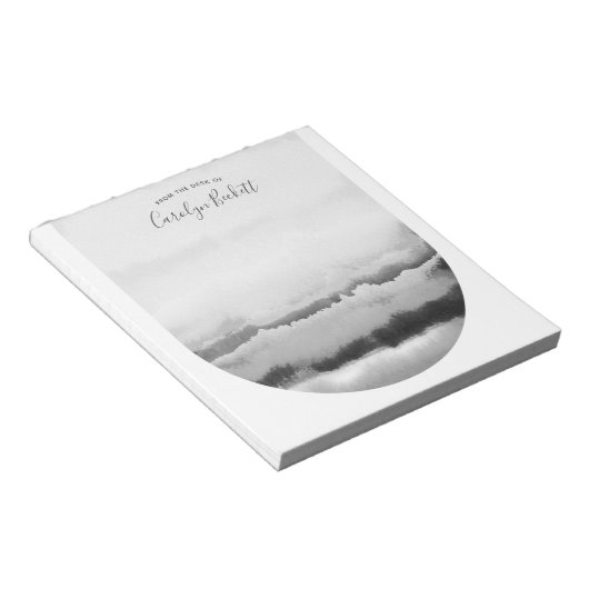 Boho Wasserfarbe Krawatte-Dye Custom Notepad - Gra Notizblock (angewinkelt)