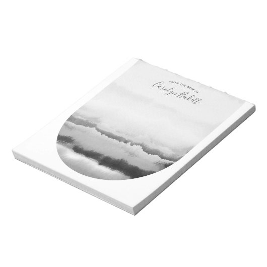 Boho Wasserfarbe Krawatte-Dye Custom Notepad - Gra Notizblock (Rotiert)