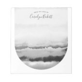 Boho Wasserfarbe Krawatte-Dye Custom Notepad - Gra Notizblock (Vorderseite)