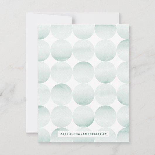 Boho Wasserfarbe Krawatte-Dye Custom Stationer - G (Rückseite)