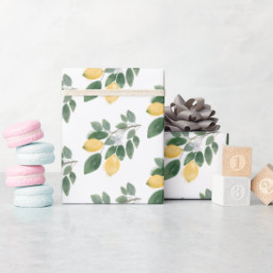 Boho-Wasserfarbe-Limonen und Grünzeug-Geschenk Geschenkpapier