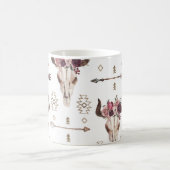 Boho Wasserfarbe: Pfeile, Schädelmuster. Kaffeetasse (Mittel)