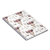 Boho Wasserfarbe: Pfeile, Schädelmuster. Notizblock (Rechte Seite)