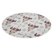 Boho Wasserfarbe: Pfeile, Schädelmuster. Schneidebrett (Ecke)