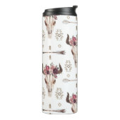 Boho Wasserfarbe: Pfeile, Schädelmuster. Thermosbecher (Nach links gedreht)