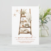 Boho Wasserfarbe Pflanze Shelf Moving Ankündigung (Stehend Vorderseite)