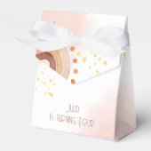 Boho Wasserfarbe Regenbogen Birthday Geschenkschachtel (Vorderseite)