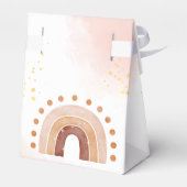 Boho Wasserfarbe Regenbogen Birthday Geschenkschachtel (Rückseite)
