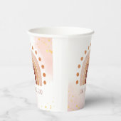 Boho Wasserfarbe Regenbogen Birthday Pappbecher (Rechts)