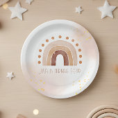 Boho Wasserfarbe Regenbogen Birthday Pappteller