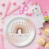 Boho Wasserfarbe Regenbogen Birthday Pappteller (Party)