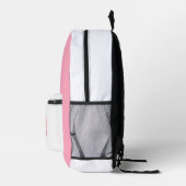 Boho Wasserfarbe Regenbogen in rosa personalisiert Bedruckter Rucksack (Rechts)